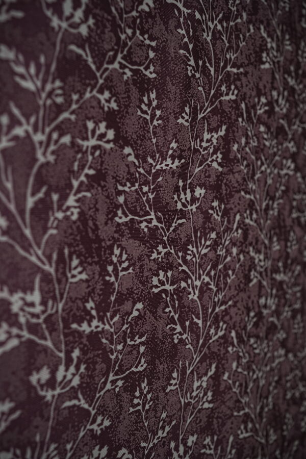 Elegant Lavender Floral Vine Eyelet Curtains – Set of 2 - Image 3